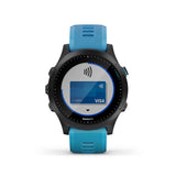 Garmin, Forerunner 945 Bundle, Watch, Watch Color: Black, Wristband: Blue - Silicone, 010-02063-10