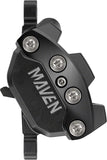 SRAM Maven Silver Disc Brake and Lever - Front Post Mount 4-Piston Aluminum Lever SS Hardware Black A1