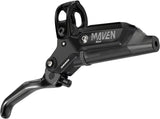 SRAM Maven Silver Disc Brake and Lever - Rear Post Mount 4-Piston Aluminum Lever SS Hardware Black A1