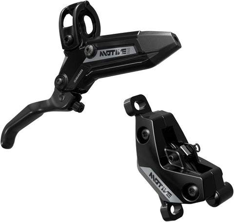 SRAM Motive Silver Disc Brake and Lever - Front 950mm Hose Post Mount 4-Piston Aluminum Lever Black A1