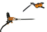 Hope Tech 4 E4 Disc Brake and Lever Set - Rear, Hydraulic, Post Mount, Orange