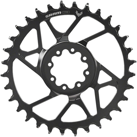 SRAM S1000 Eagle T-Type Direct Mount Chainring - 30t 12-Speed 8-Bolt Direct Mount 3mm Offset Aluminum Black