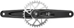 SRAM Eagle 90 T-Type Wide Crankset - 170mm 12-Speed 32t Chainring Direct Mount 2-Guards DUB Spindle Interface Black/Silver