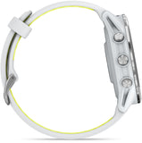 Garmin Forerunner 970  Titanium with Whitestone Case and Whitestone Translucent Amp Yellow Band