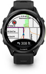 Garmin Forerunner 970  Carbon Gray DLC Titanium with Black Case and Black Translucent Whitestone Band