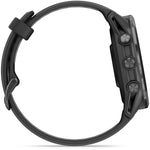 Garmin Forerunner 970  Carbon Gray DLC Titanium with Black Case and Black Translucent Whitestone Band