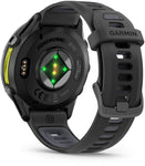 Garmin Forerunner 970  Carbon Gray DLC Titanium with Black Case and Black Translucent Whitestone Band