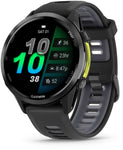Garmin Forerunner 970  Carbon Gray DLC Titanium with Black Case and Black Translucent Whitestone Band