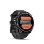 Garmin fēnix 8 Pro – 47 mm, AMOLED, Sapphire, Carbon Gray DLC Titanium with Black/Pebble Gray Silicone Band