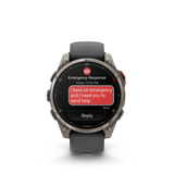 Garmin fēnix 8 Pro – 47 mm, AMOLED, Sapphire, Titanium with Graphite/Black Silicone Band