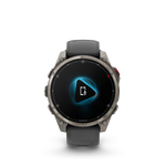Garmin fēnix 8 Pro – 47 mm, AMOLED, Sapphire, Titanium with Graphite/Black Silicone Band