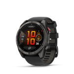 Garmin fēnix 8 Pro – 51 mm, AMOLED, Sapphire, Carbon Gray DLC Titanium with Black/Pebble Gray Silicone Band