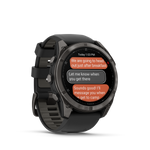 Garmin fēnix 8 Pro – 51 mm, AMOLED, Sapphire, Carbon Gray DLC Titanium with Black/Pebble Gray Silicone Band