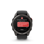 Garmin fēnix 8 Pro – 51 mm, AMOLED, Sapphire, Carbon Gray DLC Titanium with Black/Pebble Gray Silicone Band