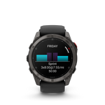 Garmin fēnix 8 Pro – 51 mm, AMOLED, Sapphire, Carbon Gray DLC Titanium with Black/Pebble Gray Silicone Band