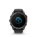 Garmin fēnix 8 Pro – 51 mm, AMOLED, Sapphire, Carbon Gray DLC Titanium with Black/Pebble Gray Silicone Band