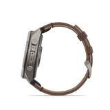 Garmin fenix 9 Pro – inReach, 51 mm Titanium with Walnut Leather Band