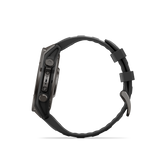 Garmin fenix 9 – 47 mm Carbon Gray DLC Titanium with Black Silicone Band