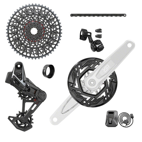 SRAM X0 Eagle T-Type Ebike AXS Groupset - 104BCD 34T Derailleur Shifter 10-52t Cassette Clip-On Guard Arms not included