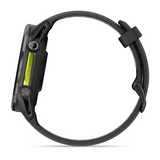 Garmin Forerunner 970  Carbon Gray DLC Titanium with Black Case and Black Translucent Whitestone Band