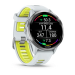 Garmin Forerunner 970  Titanium with Whitestone Case and Whitestone Translucent Amp Yellow Band