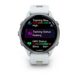 Garmin Forerunner 970  Titanium with Whitestone Case and Whitestone Translucent Amp Yellow Band