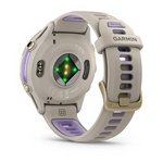 Garmin Forerunner 970  Soft Gold Titanium with French Gray Case and French Gray Translucent Indigo Band