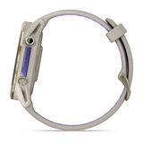 Garmin Forerunner 970  Soft Gold Titanium with French Gray Case and French Gray Translucent Indigo Band