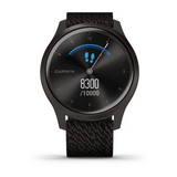 Garmin vivomove Style, Graphite Aluminum Case with Black Pepper Woven Nylon Band