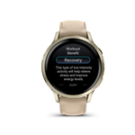 Garmin Venu 4 – 41 mm Lunar Gold with Bone Silicone Band and Light Sand Leather Band