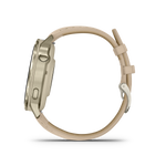 Garmin Venu 4 – 41 mm Lunar Gold with Bone Silicone Band and Light Sand Leather Band