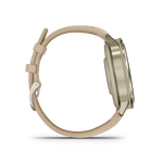 Garmin Venu 4 – 41 mm Lunar Gold with Bone Silicone Band and Light Sand Leather Band