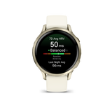 Garmin Venu 4 – 41 mm Lunar Gold with Bone Silicone Band