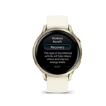 Garmin Venu 4 – 41 mm Lunar Gold with Bone Silicone Band