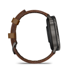 Garmin Venu 4 – 45 mm Slate with Black Silicone Band and Brown Leather Band