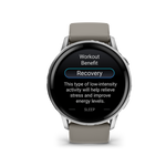 Garmin Venu 4 – 45 mm  Silver with Silver Gray Silicone Band