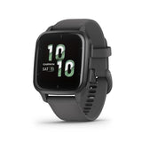 Garmin Venu Sq 2, Slate Aluminum Bezel with Shadow Gray Case and Silicone Band