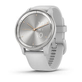 Garmin vívomove Trend, Silver Stainless Steel Bezel with Mist Gray Case and Silicone Band