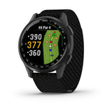Garmin Approach S50, Slate Aluminum Bezel with Black Nylon Band