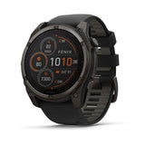 Garmin fenix 8, 51 mm, Solar, Sapphire, Carbon Gray DLC Titanium with Black/Pebble Gray Silicone Band