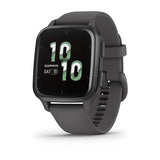 Garmin Venu Sq 2, Slate Aluminum Bezel with Shadow Gray Case and Silicone Band