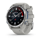 Garmin Descent Mk3, 43 mm, Stainless Steel with Fog Gray Silicone Band