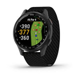 Garmin Approach S50, Slate Aluminum Bezel with Black Nylon Band