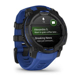 Garmin Instinct 3, 45 mm, AMOLED, Black with Bolt Blue/Black Band
