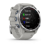 Garmin Descent Mk3, 43 mm, Stainless Steel with Fog Gray Silicone Band