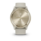 Garmin vívomove Trend, Cream Gold Stainless Steel Bezel with French Gray Case and Silicone Band