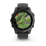 Garmin fenix E, 47 mm, AMOLED, Slate Gray Steel with Black Silicone Band