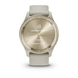 Garmin vívomove Trend, Cream Gold Stainless Steel Bezel with French Gray Case and Silicone Band