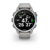 Garmin Descent Mk3, 43 mm, Stainless Steel with Fog Gray Silicone Band