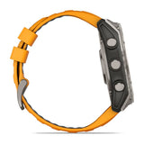 Garmin fenix 8, 51 mm, AMOLED, Sapphire, Titanium with Spark Orange/Graphite Silicone Band
